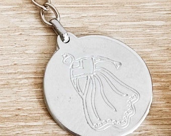 Tinplate key ring - Arlésienne (from behind) - model of your choice