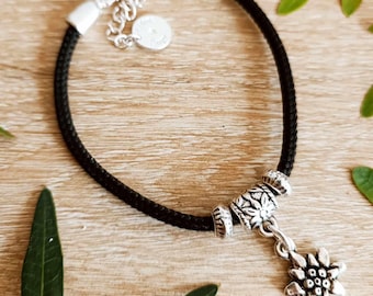 Edelweiss Bracelet ø13mm - With Paracord cord ø3mm - color of your choice