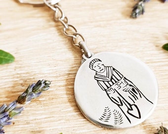 Saint Fiacre Gate - ø30mm medal in raw tinplate