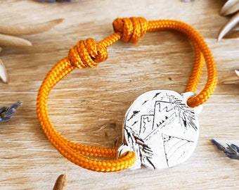 "Kayak ride" bracelet - ø25mm medal with ø3mm Paracord cord - size and color of your choice