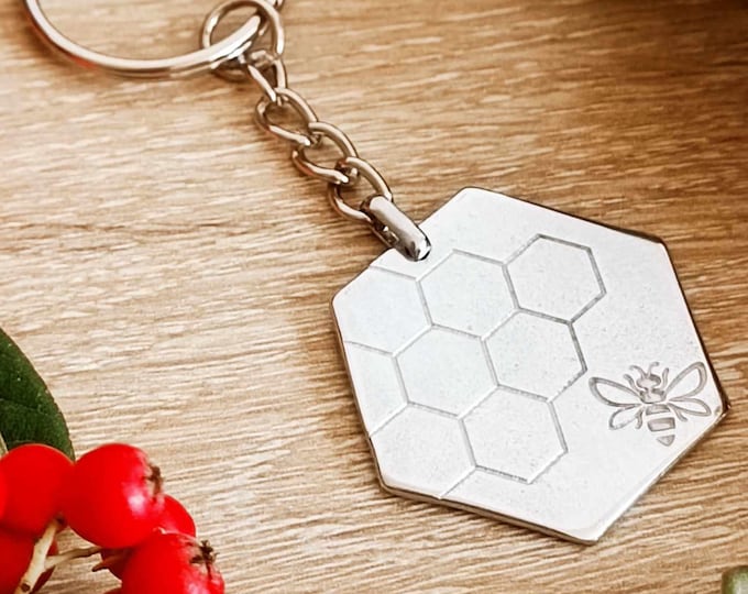 For fans of bees, hives, beekeepers - Medal alone or with ring - 1 medal in raw tinplate