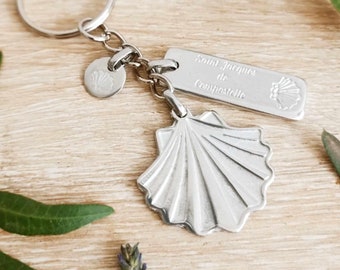 Saint Jacques de Compostelle key ring - raw tinplate - model of your choice