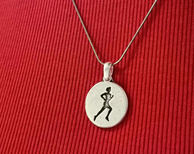 Running / Running / athletics pendant - With or without 42cm stainless steel chain