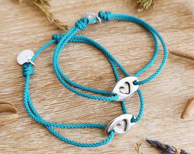Bracelet duo to say I love you - cord of your choice