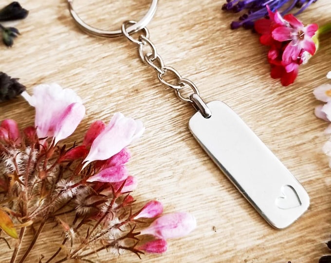 Rectangular raw tinplate medal with or without key ring