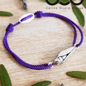Cigale bracelet - 8x31mm - 925 silver finish - Choice of cord color