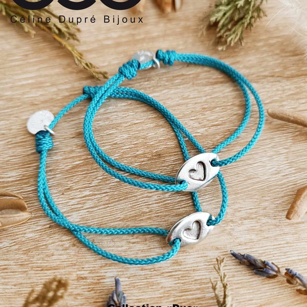 Duo de bracelet pour dire je t'aime - cordon au choix