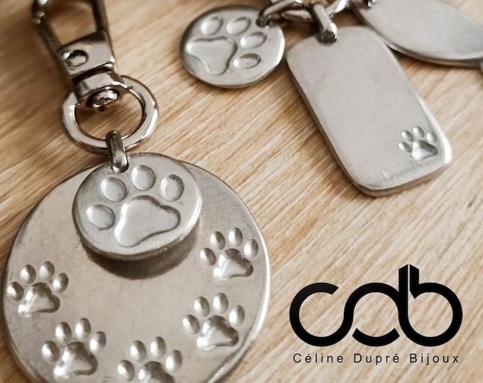 Raw tin cat tags