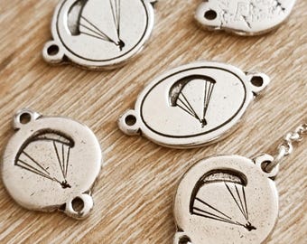 Paragliding Bracelet - in tinplate with 925 silver finish - Model & Size of your choice