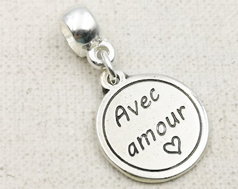 Charm's "Lovely" silver tin finish 925 - '18mm'
