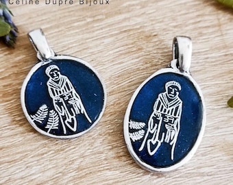 Saint Fiacre pendant in color - Model of your choice with or without chain