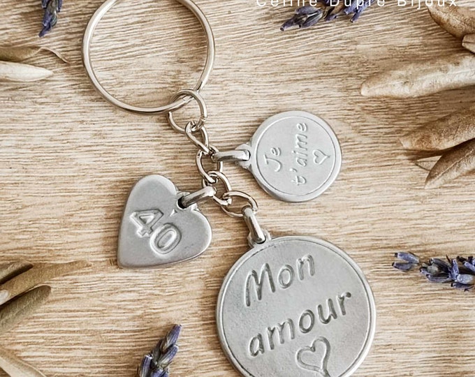 Key ring to celebrate an event, love, birthday, wedding anniversary....