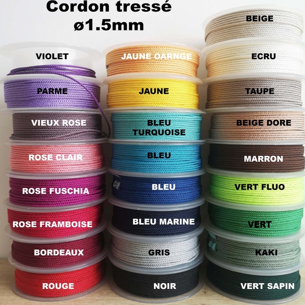 Cordon luxe de rechange pour les bracelets et colliers - ø1.5mm