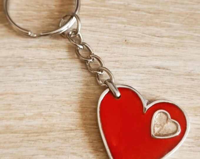 Tinplate key ring, with color finish - ø30 mm