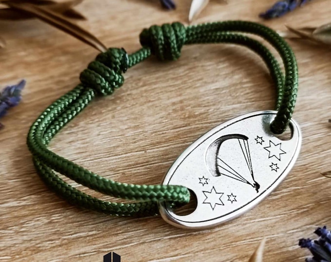 Paragliding bracelet with ø3mm Paracord cord - size and color of your choice