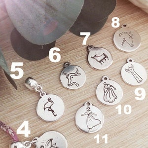 Charm's for bracelet Camargue Cross, Bull, Horse, trident, Arlesian, flamingo of your choice ø16mm sold alone without cord image 4