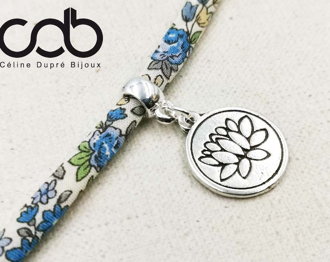 Charm's "Lotus" ø20mm" tinplate silver finish 925 (without cord)