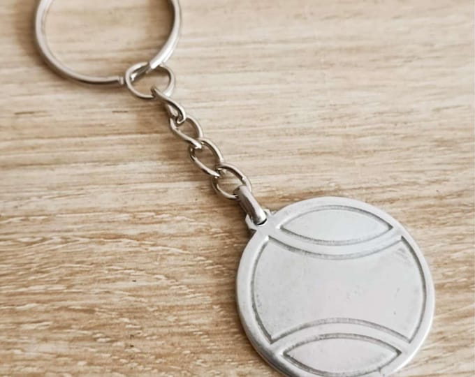 Tinplate key ring - Tennis ball - ø30mm