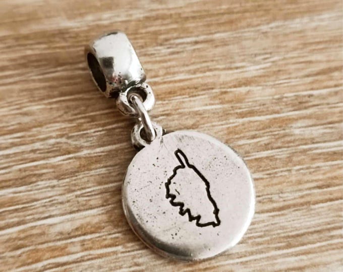 Charms "Corsica ø16mm" for bracelet - 925 silver finish - (without cord)