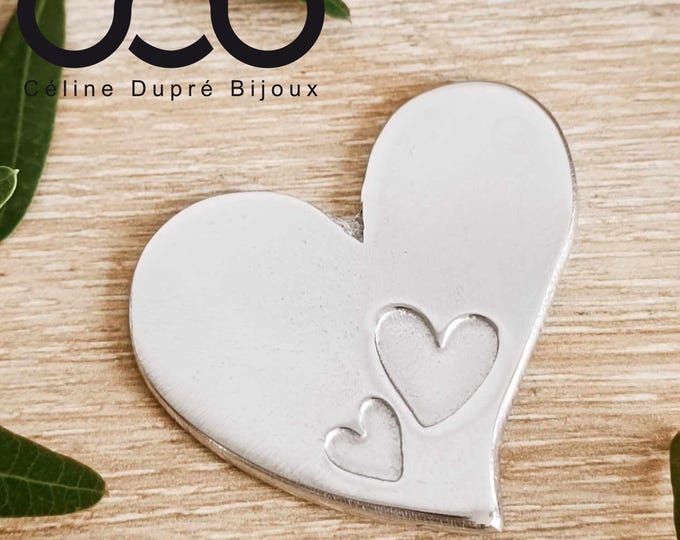 Tinplate heart for decoration, to place.... 46x46mm