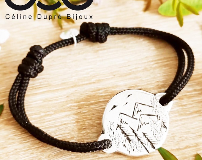 Mountain bracelet ø25mm with Paracord cord ø3mm - size and color of your choice