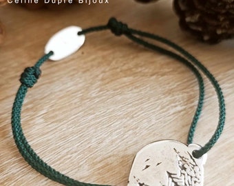Forest bracelet - ø18mm - Size and color of the cord of your choice