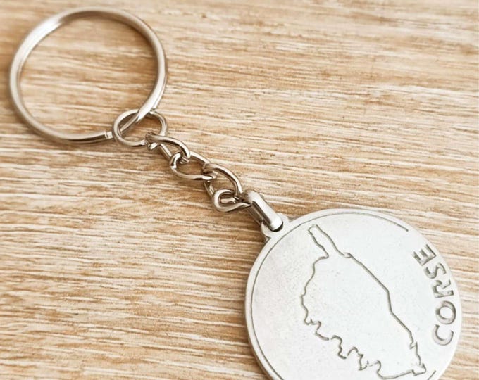 Tinplate key ring - Corsica - ø30mm
