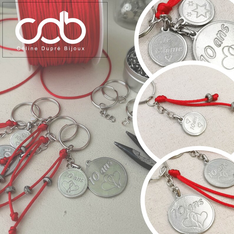 Limited Edition Love /'17mm/' Key door for your tin wedding 20112021 with 3 medals: text /'30 heart /'17mm