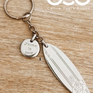 SURF key ring - in raw tinplate - Customizable