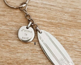 SURF key ring - in raw tinplate - Customizable