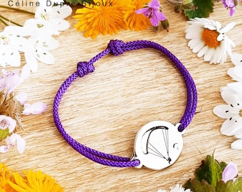 Paraglider Bracelet - Medal in tinplate with 925 silver finish - ø18mm