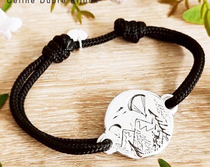 Paragliding bracelet ø25mm with Paracord cord ø3mm - size and color of your choice