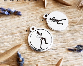 "Running/Course à pieds" charm for bracelet - model of your choice - tinplate finish 925 silver