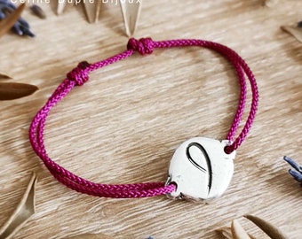 Pink October / Cancer Bracelet - 925 silver finish - ø15mm