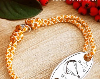 Paraglider Bracelet with Paracord cord ø3mm - size and color of your choice