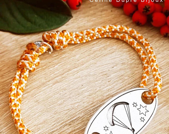 Paraglider Bracelet with Paracord cord ø3mm - size and color of your choice