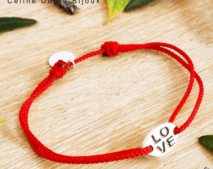"LOVE" bracelet - tinplate with 925 silver finish - Made in France