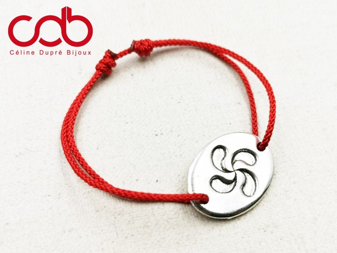 Bracciale Argento 925 Con Lauburu (Croce Basca) - Catena Sottile Regolabile 16+4 Cm, Gioiello Talismano Di Fortuna E Protezione