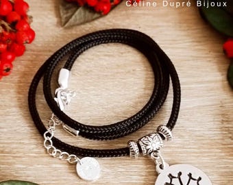 Occitan Cross Necklace ø20mm - With Paracord cord ø3mm - Length and color of your choice