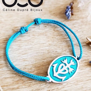 Camargue Cross Bracelet - adjustable - Oval 18x25mm - Color and size of your choice