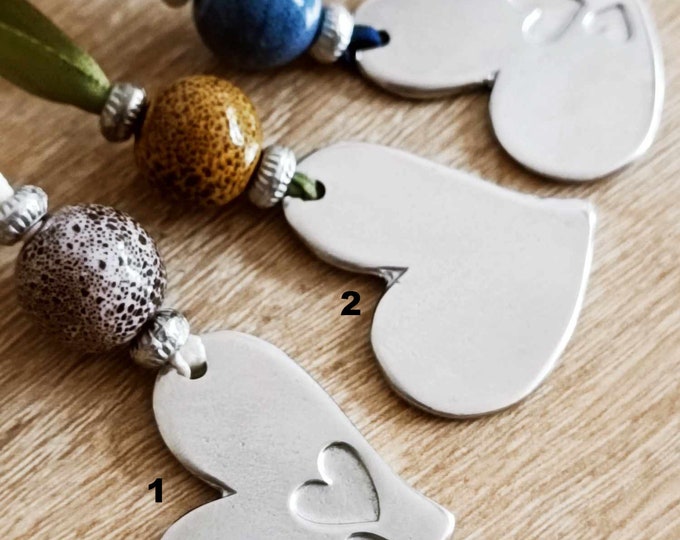 Decoration - Hanging heart - in tinplate - size / model of your choice