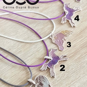 Necklace with pendant &quot;Horse&quot; - model of your choice - silver finish 925