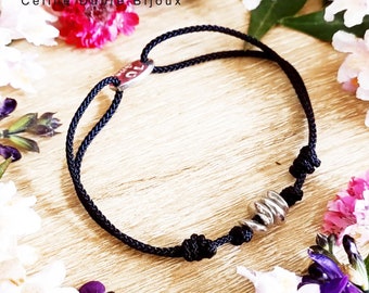 Handmade tinplate bracelet – Tinplate wedding, 10 years of love - 4 rounded tinplate beads raw tinplate