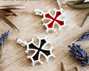 Occitan Cross Pendant ø30mm - With or without chain - color of your choice