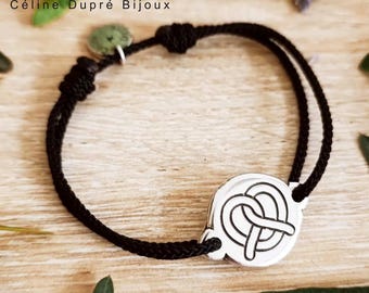 Bretzel/Alsace bracelet - tinplate with 925 silver finish - ø15mm