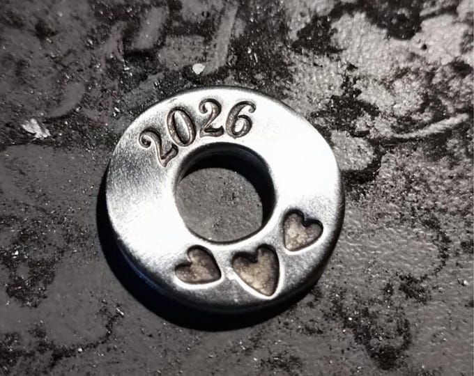 Adjustable bracelet - Ring with "2026" text - 1.50mm diameter cord