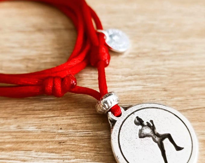 Running Necklace - tin plate with 925 silver finish - Round ø20mm with circle - adjustable cord