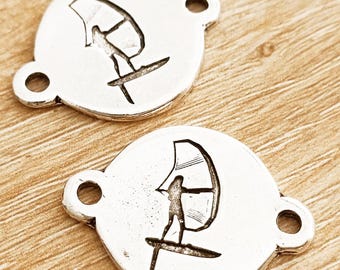 Wingfoil Bracelet (girl) - Medal ø25mm with Paracord cord ø3mm - size and color of your choice