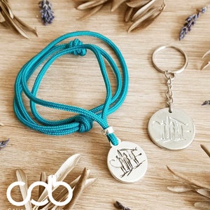 PADDLE / SLIDE necklace for ALL with ø3mm Paracord cord - size and color of your choice