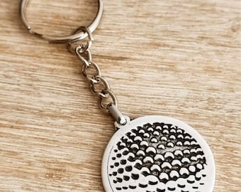 Tinplate key ring - Golf ball - ø30mm